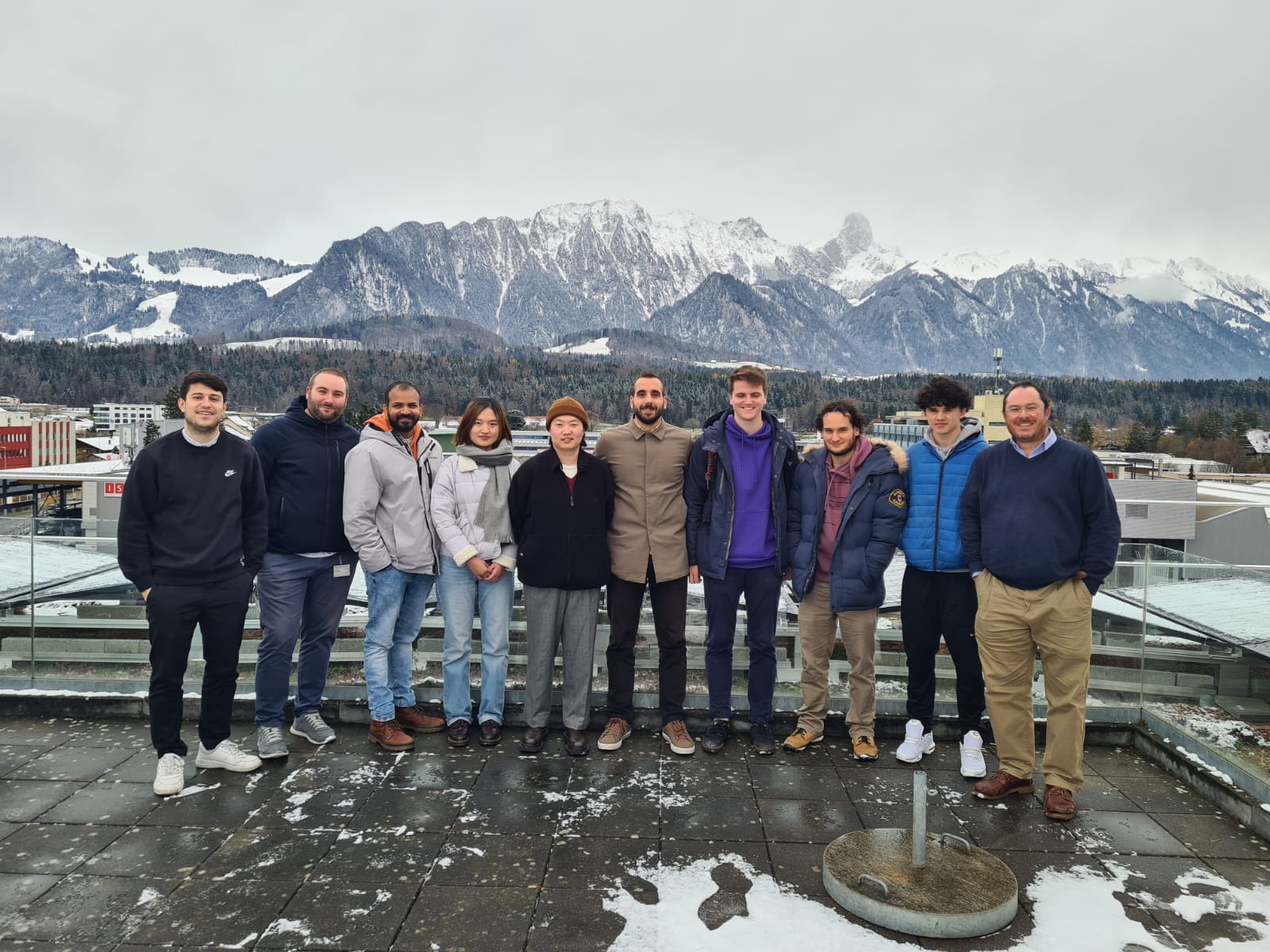 Portrait of Students on the Roof of Alemnis